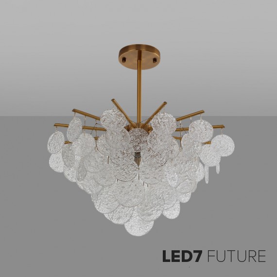 Loft Industry Modern - Shine Ice Discs Chandelier